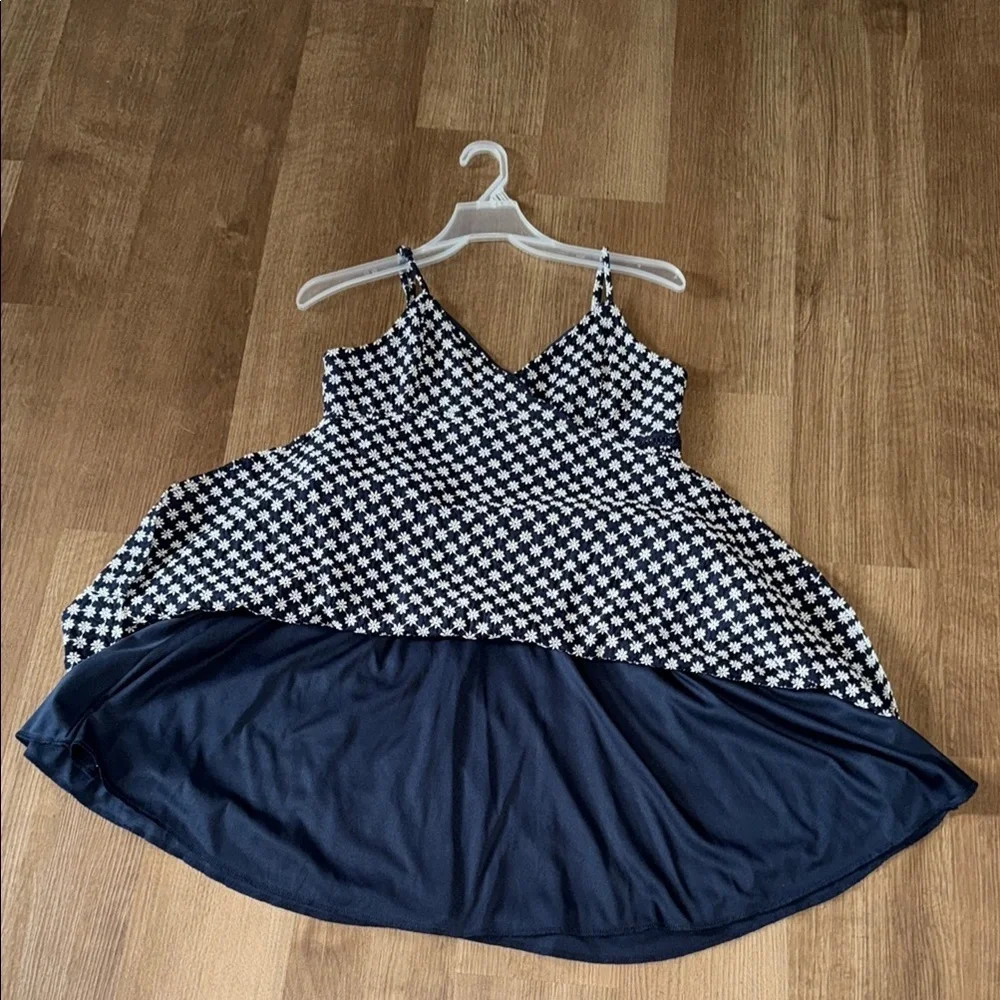Trixxi Black and White A-Line Sundress Sleeveless